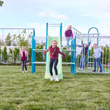 ActivPlay Base Camp Backyard Playground Jungle Gym with kids playing
