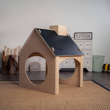 Avenlur Evergreen- Children's Playhouse with Chalkboard Roof Corner View