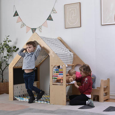 Avenlur Flair - Wood House Desk with Chair Showing Girl Playing With Her Teddy