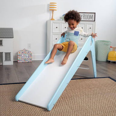 Avenlur Manuka - Indoor Slide Front View Kid On Blue Slide