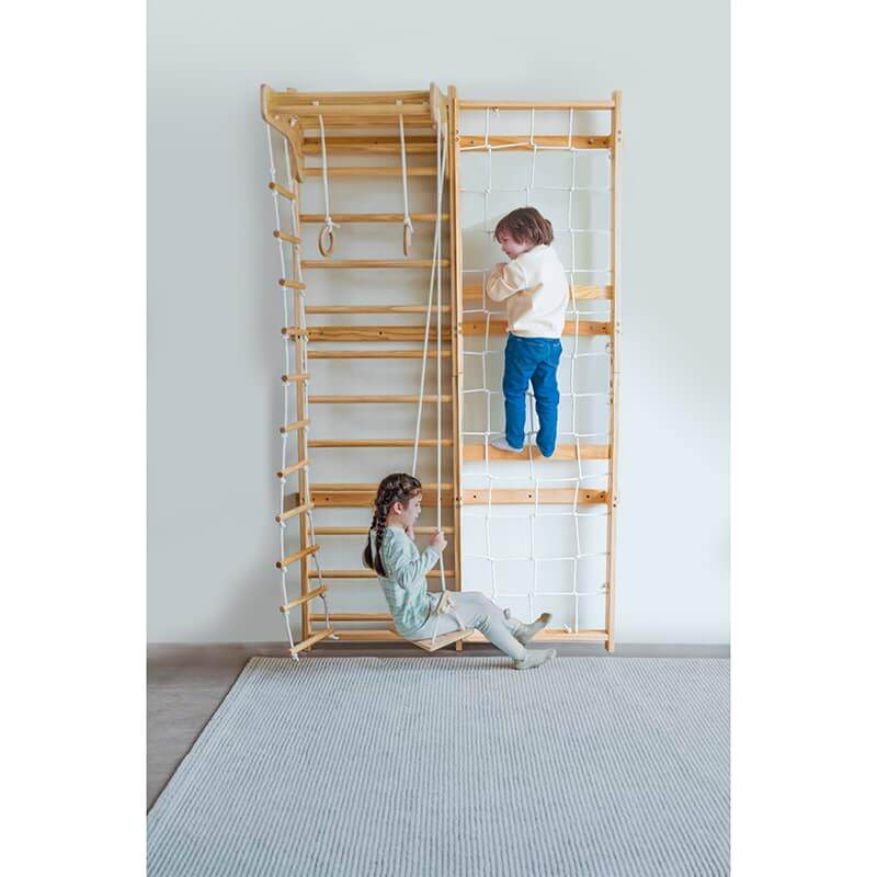 Avenlur Neem Swedish Wall Ladder Showing A Kids On Rope Wall