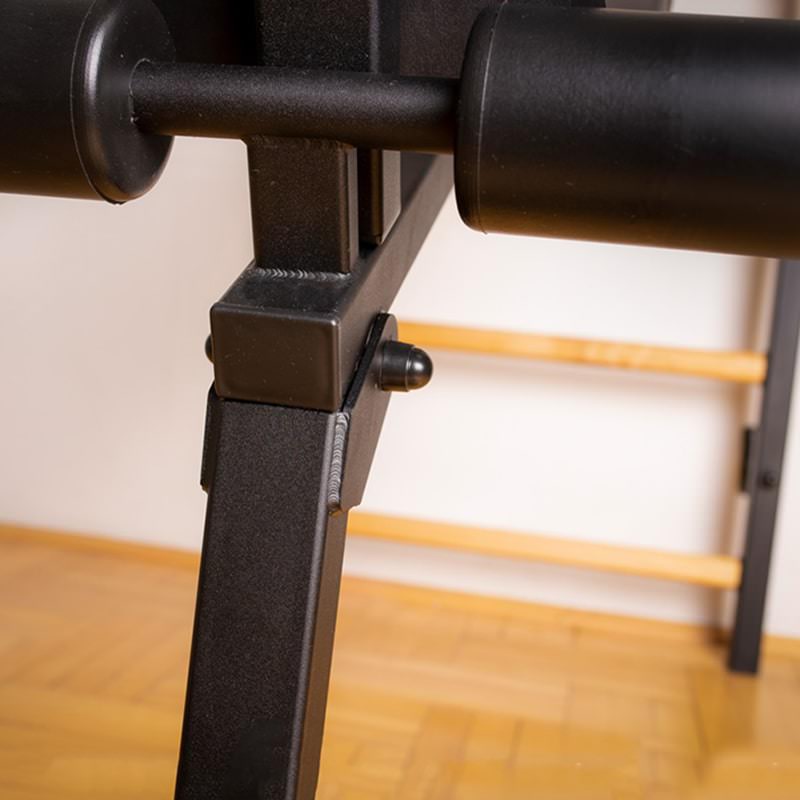 BenchK Wall Bars 733 for Home Gym Black Up Close Workout Bench Fixtures