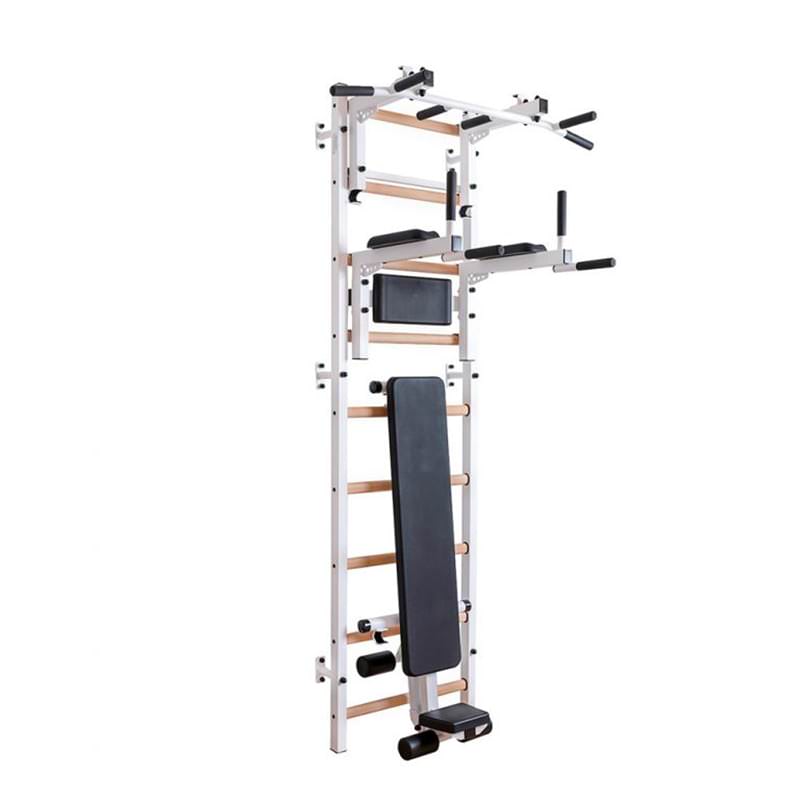 BenchK Wall Bars 733 for Home Gym White Corner View