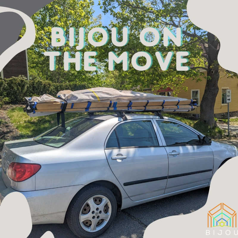 Bijou Build Collapsible Playstructure on a car