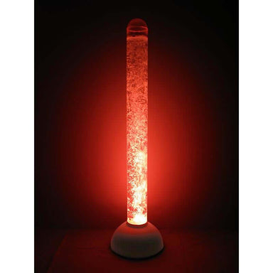 Experia Calming LED Bubble Tube Front View Glowing Red