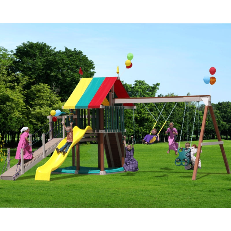 Golden Retreat Swing Set Corner View