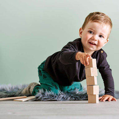 HABA USA Clever Up! Building Block System 1.0 Kid Constructing A Tower