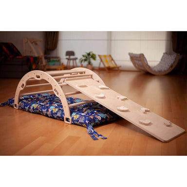 Kidodido Climbing Arch Rocker With Pillow And Rockawall With Jungle Pillow Up Close