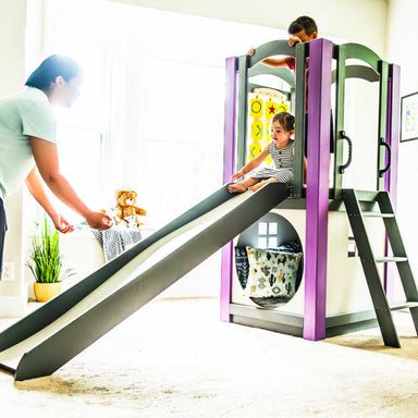 Indoor Outdoor Slide Playset with kids playing