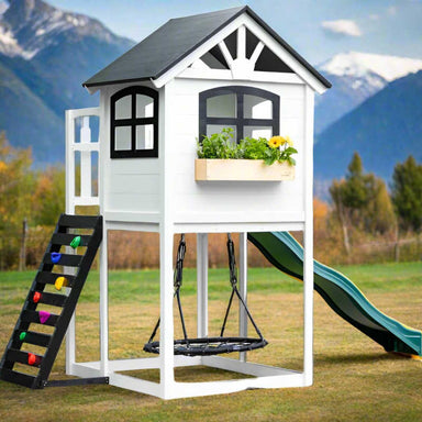 Londyn Black and white outdoor playset