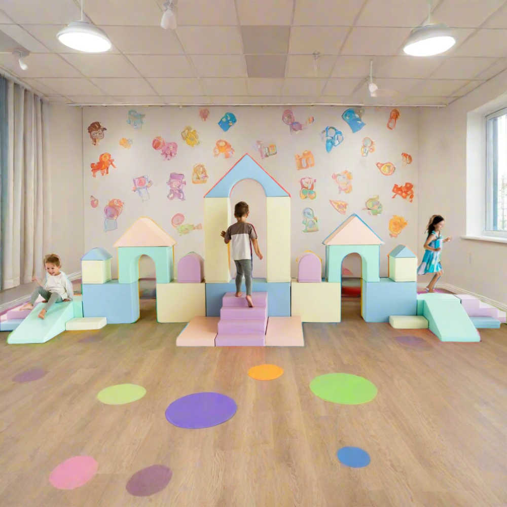 Mega Soft Play Castle Pastel