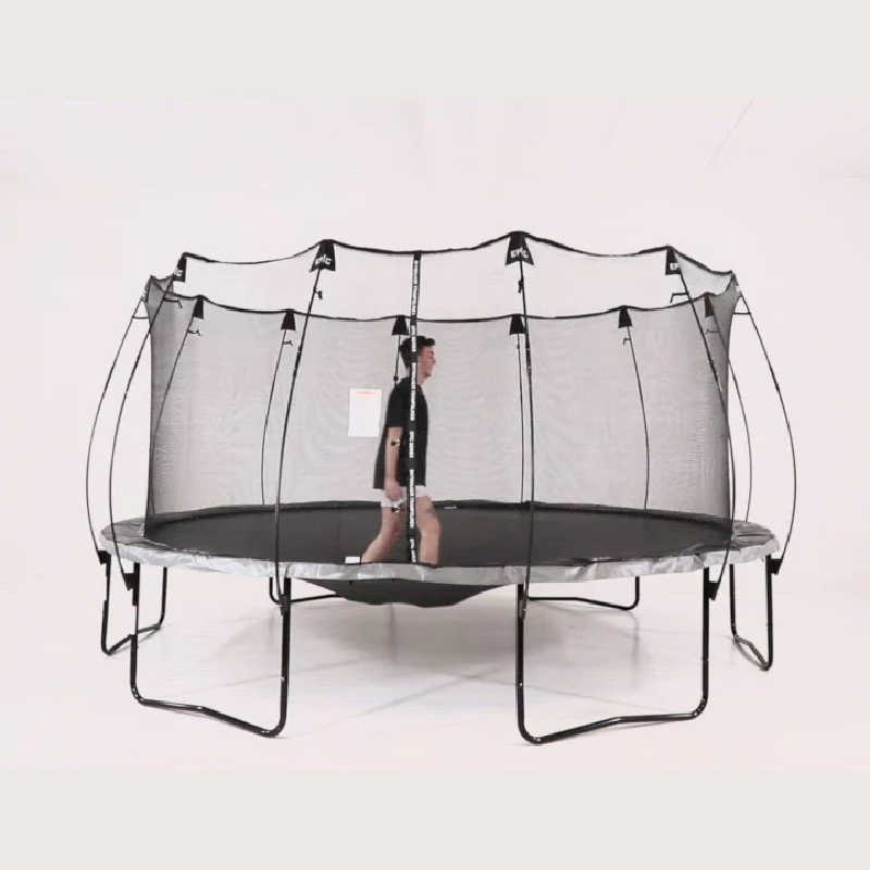Skywalker Trampoline 16' Round Epic Series Trampoline (EPIC16D07) - with Boy Jumping