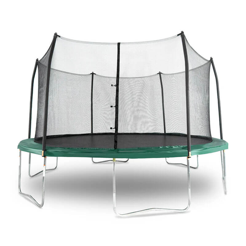 Skywalker Trampolines Purple 15' Round Trampoline Front View Green