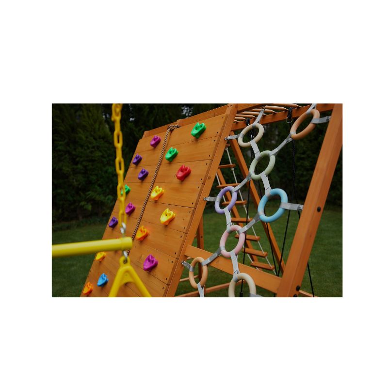 Sycamore Swing Set and Outdoor Climber up Close