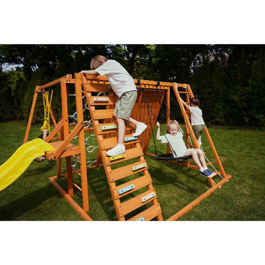 Sycamore Swing Set and Outdoor Climber with kids