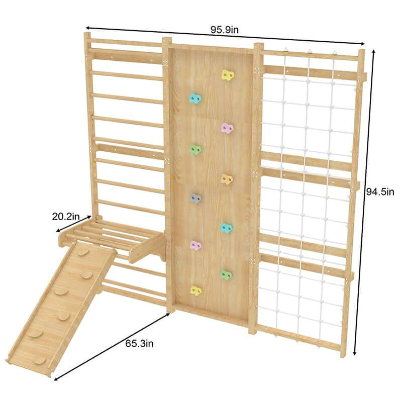 Avenlur 9-in-1 Indoor Playground Corner View Dimensions