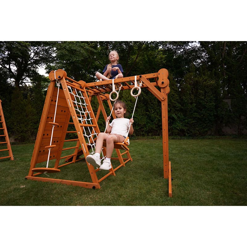 chestnut_outdoor_and_indoor_8_in_1_jungle_gym_for_toddlers_playset_enjoying_swing