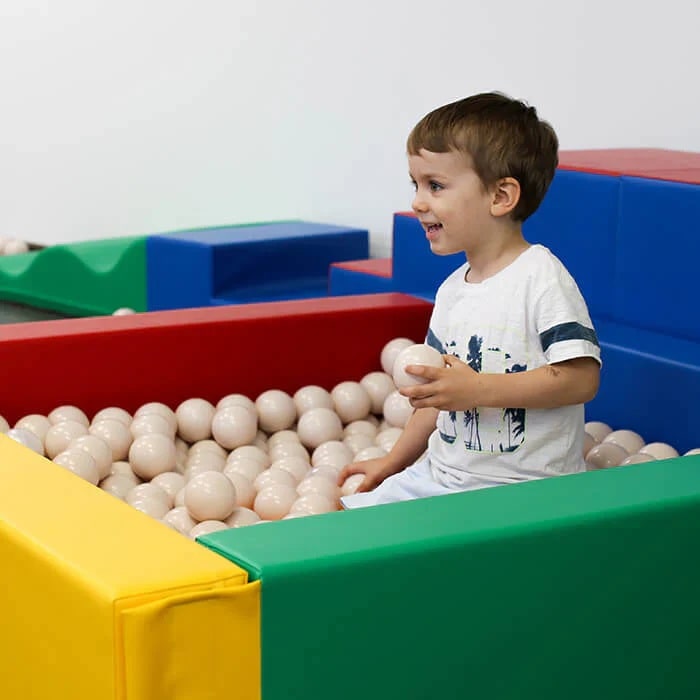 iglu soft play ball pit multi color with boy playing