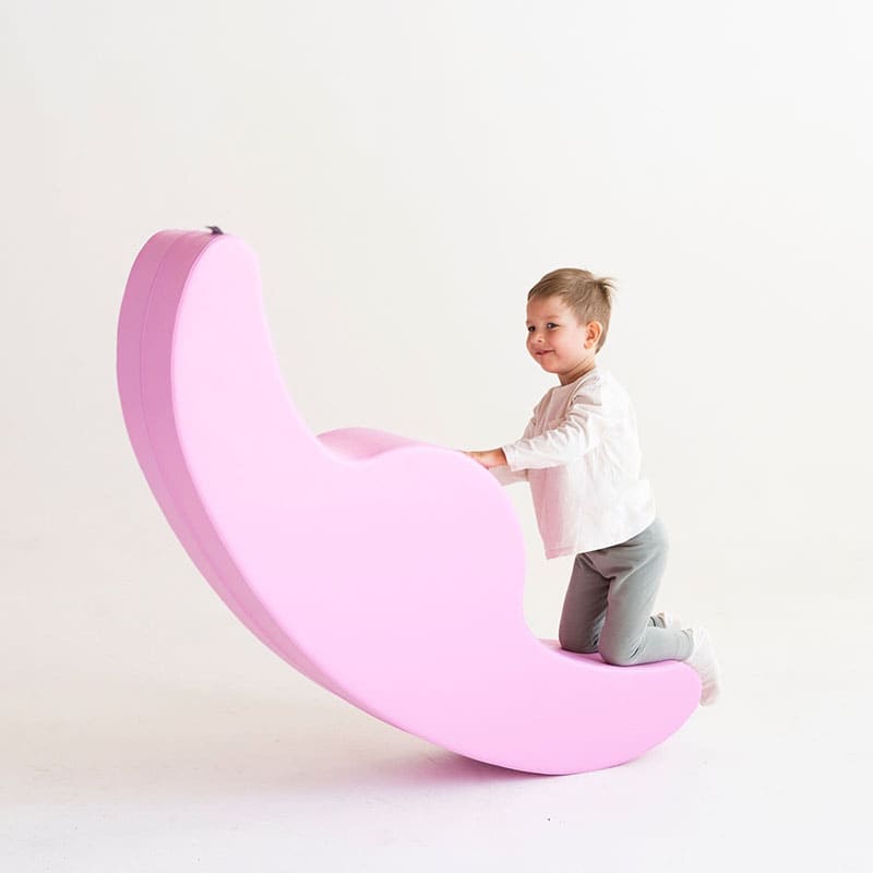 Soft Play Double Rocker - Buddy in light pink with boy