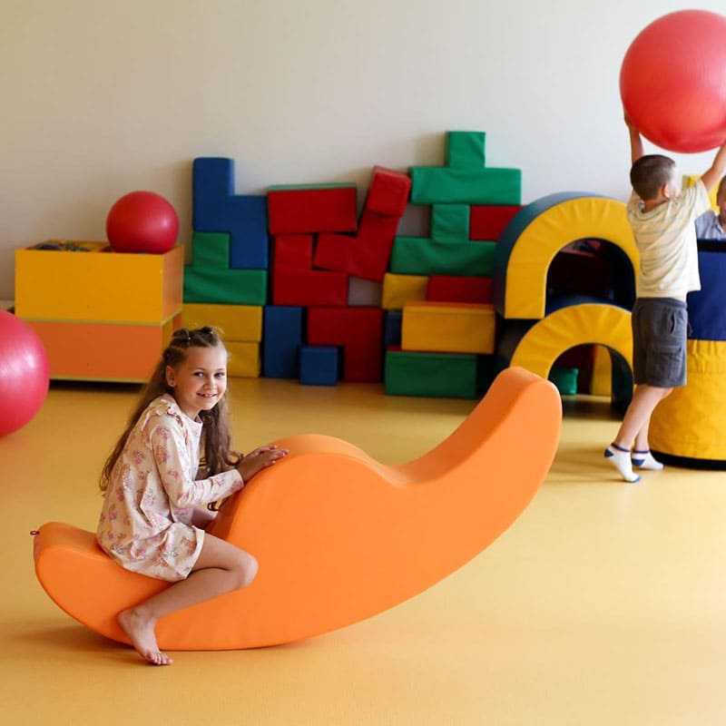Soft Play Double Rocker - Buddy with a girl playing