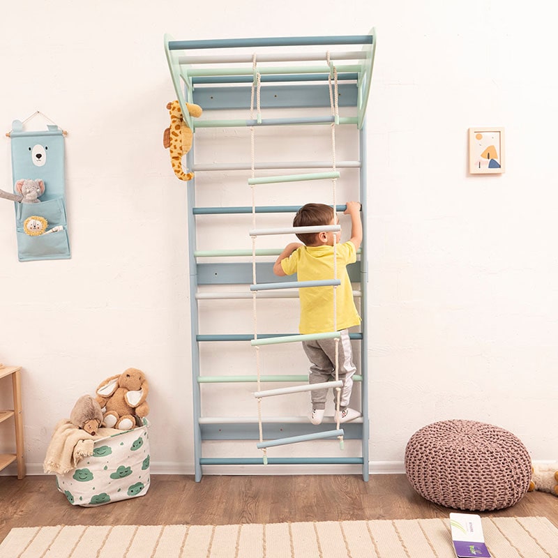swedish_wall_bar_boy_playing_rope_ladder_blue