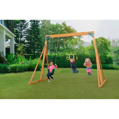 traditional_wood_swing_set_kids_playing_on_swing