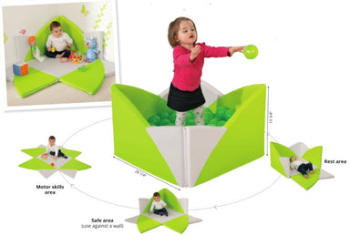 Corner Lotus Childrens Ball Pit and Balls with girl playing