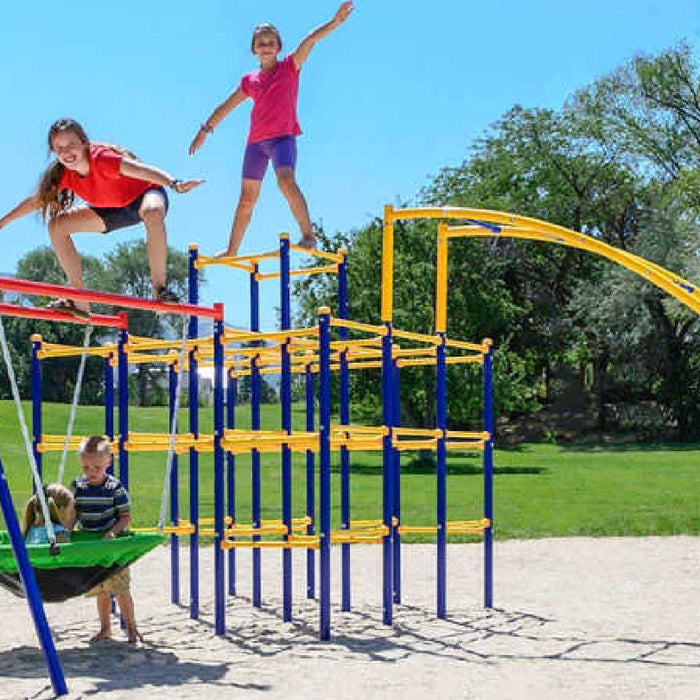 Comparing Outdoor Playsets from ActivPlay Modular Jungle Gym with Swing Set and Lifetime Monkey Bar Adventure Swing Set Earthtone