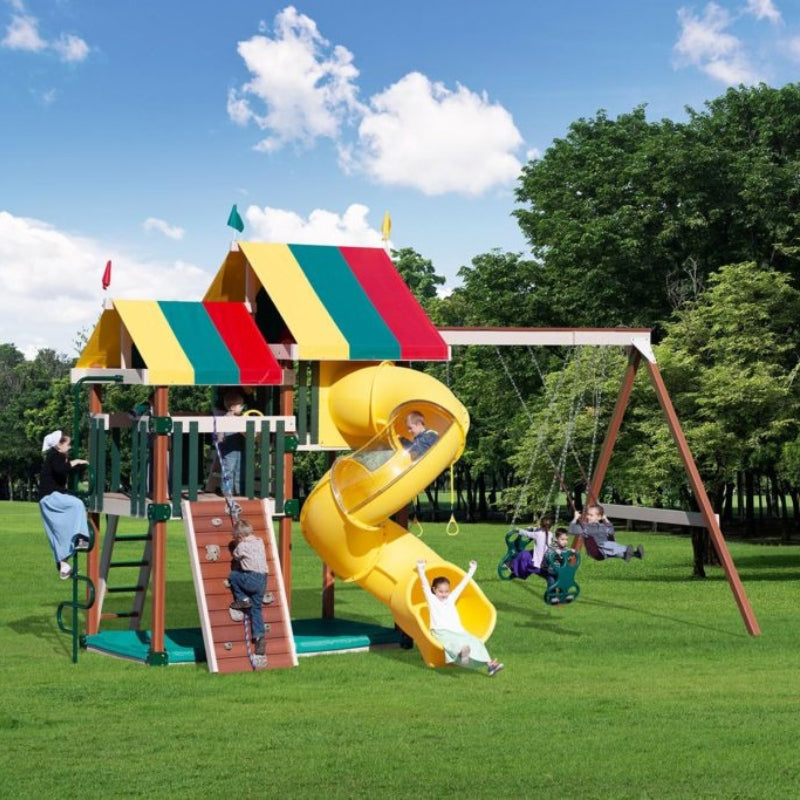 Polywood Playset with kids playing