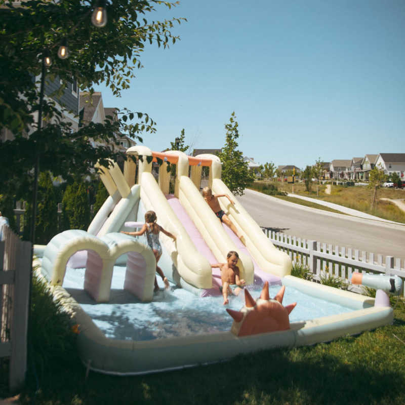 Outdoor water play water slide
