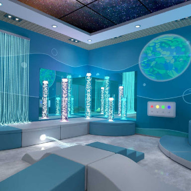 100 Strand Fiber Optic Light Curtain in a sensory room