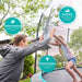 12' Round Trampoline Safety Details with family playing