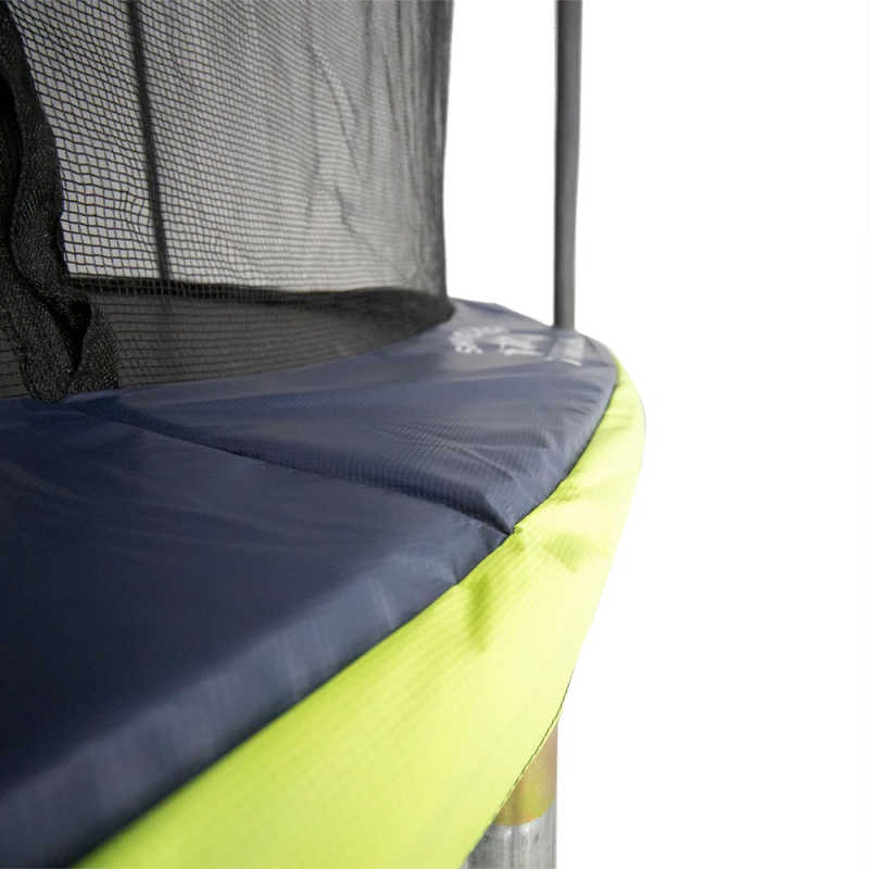 15' x 13' Oval Trampoline with Sports Net - Dual Color Mat