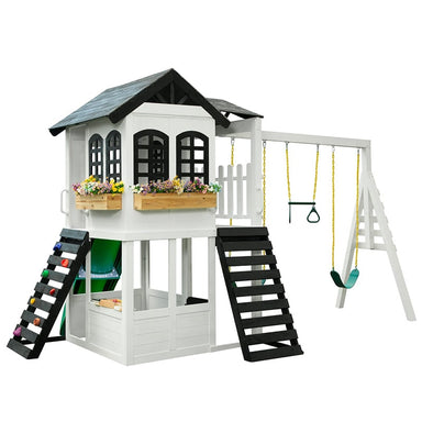 2MamaBees Reign Two Story Playhouse Corner View