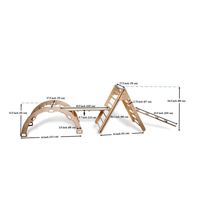 4_pieces_montessori_climbing_set_climbing_triangle_archrocker_and_2_ramps_specification