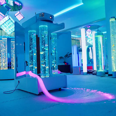 4ft Mobile Sensory Room with Projector - sensory cart with bubble tube, mirrors, fiber optics and projector