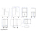 4ft Mobile Sensory Room with Projector - manufacturer cart dimensions diagram