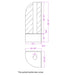 5ft Bubble Tube with Wall Mirror & Reflective Platform - manufacturer corner platform dimensions diagram