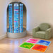 5ft Bubble Tube with Wall Mirror & Reflective Platform in a sensory room