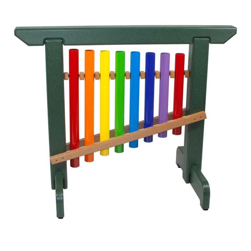 8 note rainbow chime unit in green