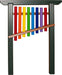 8 note rainbow chime unit commercial playground equipment in green