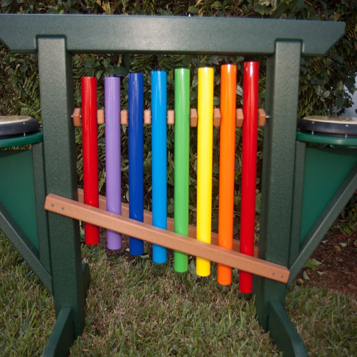 8 note rainbow chime unit playground musical equipment