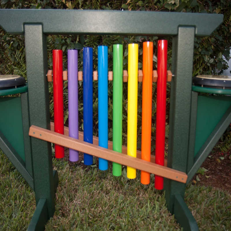 8 note rainbow chime commercial playground equipment at a park