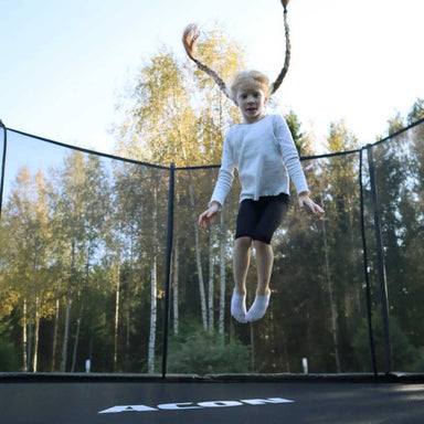 ACON Air 14ft Gen 2.0 Round Trampoline with girl jumping