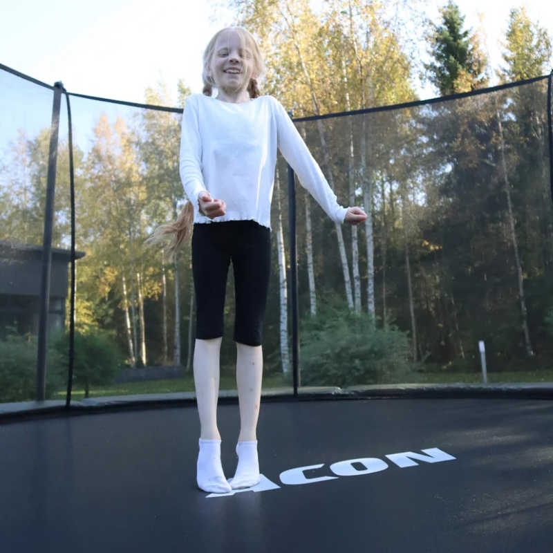 ACON Air 12ft Gen 2.0 Round Trampoline with girl jumping