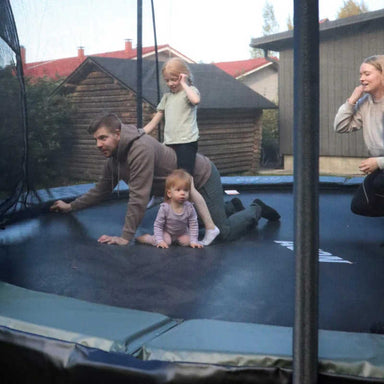 ACON Air 12ft Gen 2.0 Round Trampoline with family playing