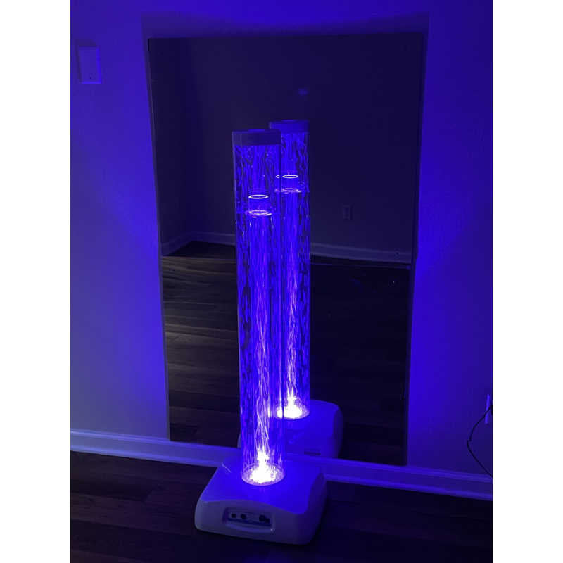 acrylic mirror set of 2 for sensory room up close with bubble tube