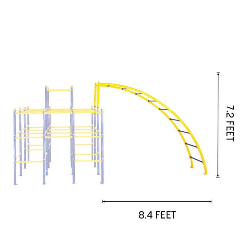 ActivPlay Arched Ladder Climber Accessory Module SJG205 Dimensions