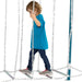 ActivPlay Base Camp Playground Modular Jungle Gym with girl on hanging bridge