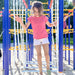 ActivPlay Hanging Bridge and Hanging Jungle Line Modular Outdoor Playset Accessory Module SJG207 with girl playing on it